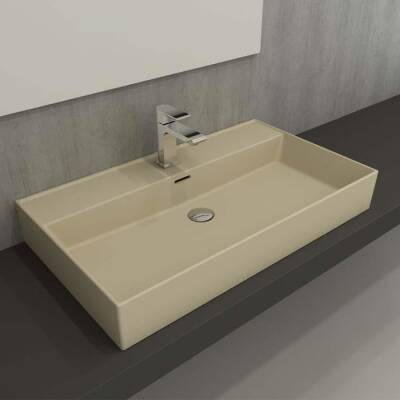 Bocchi Milano Tezgah Üstü Lavabo 80 cm Mat Yasemin 1377-007-0126 - BOCCHI (1)