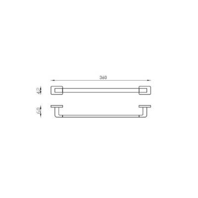 Bocchi Monza Havluluk 360 mm Krom 3010-0005 - BOCCHI (1)