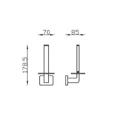 Bocchi Monza Tuvalet Kağıtlık Yedek Krom 3010 0009 - BOCCHI (1)