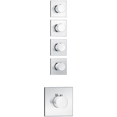 Bocchi Multibox Ankastre Termostatik Duş Bataryası 4 Ayrı Çıkışlı - BOCCHI