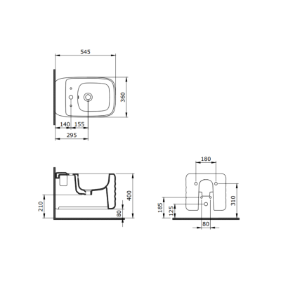 Bocchi New Age Asma Bide Mat Antrasit - BOCCHI (1)