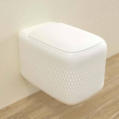 Bocchi New Age Rimless Asma Klozet Kanalsız Mat Beyaz Kapak Hariçtir 1409-002-0128 - BOCCHI (2)