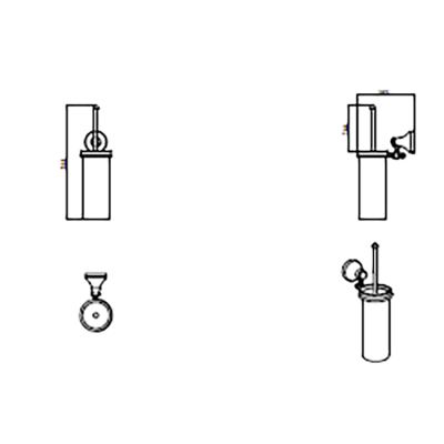 Bocchi Nuova Altın Tuvalet Fırçalık - BOCCHI (1)