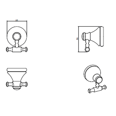 Bocchi Nuova Krom Bornoz Askılık, İkili - BOCCHI (1)