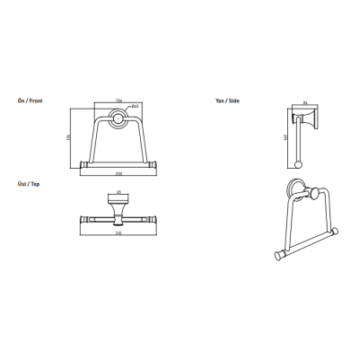 Bocchi Nuova Krom Havluluk Yuvarlak - BOCCHI (1)