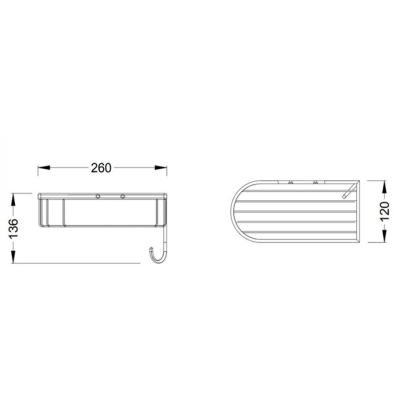 Bocchi Orıent Tel Sabunluk Oval, Krom - BOCCHI (1)