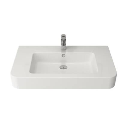 Bocchi Parma Lavabo Tezgah Üstü 85 cm Parlak Beyaz 1124-001-0126 - BOCCHI