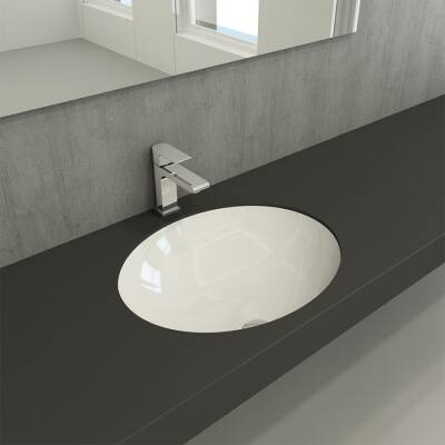 Bocchi Parma Tezgah Altı Lavabo 56 cm Parlak Beyaz 1384-001-0125 - BOCCHI