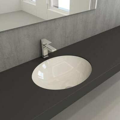 Bocchi Parma Tezgah Altı Lavabo 56 cm Parlak Bisküvi 1384-014-0125 - BOCCHI