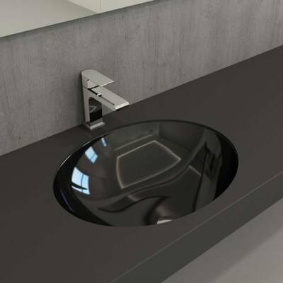 Bocchi Parma Tezgah Altı Lavabo 56 cm Parlak Siyah 1384-005-0125 - BOCCHI