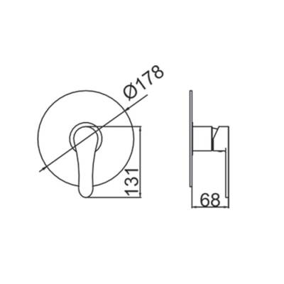 Bocchi Pera Ankastre Duş Bataryası Krom 1020 0042 - BOCCHI (1)