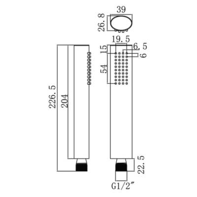 Bocchi Pirinç El Duşu 1F Krom 5500 0003 - BOCCHI (1)
