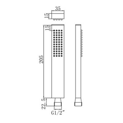 Bocchi Pirinç El Duşu 1F Krom 5500 0004 - BOCCHI (1)