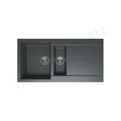 Bocchi Prato 990X500 1.5 Gözlü Damlalıklı Concrete Granit Eviye - BOCCHI