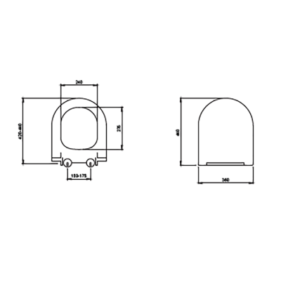 Bocchi Pure Slim Soft Klozet Kapağı Parlak Burgonya Bordosu - BOCCHI (1)