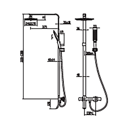 Bocchi QUADRA T Termostatik Banyo Bataryası ve Duş Kolonu - BOCCHI (1)
