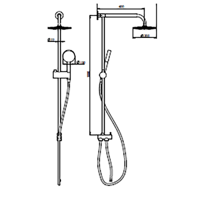 Bocchi Rainsense Compo 200S Yönlendiricili Duş Kolonu - BOCCHI (1)