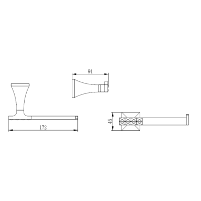 Bocchi Roma  Tuvalet Kağıtlık Açık Krom - BOCCHI (1)