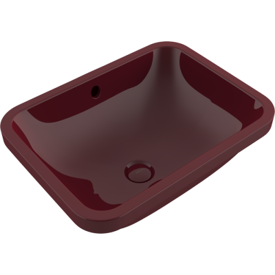 Bocchi Scala 55 cm Tezgahaltı Lavabo Parlak Burgonya Bordosu - BOCCHI