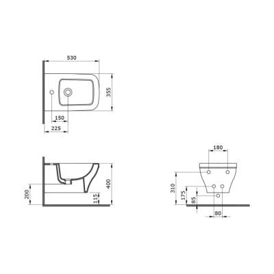 Bocchi Scala Arch Asma Bide Parlak Beyaz 1125-001-0120 - BOCCHI (1)
