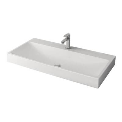 Bocchi Scala Arch Tezgah Üstü Lavabo 100 cm Mat Beyaz 1079-002-0126 - BOCCHI