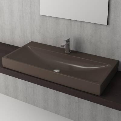 Bocchi Scala Arch Tezgah Üstü Lavabo 100 cm Mat Kahverengi 1079-025-0126 - BOCCHI