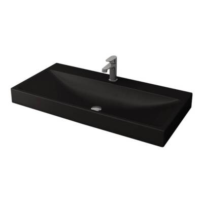Bocchi Scala Arch Tezgah Üstü Lavabo, 100 cm, Mat Siyah 1079-004-0126 - BOCCHI