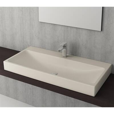 Bocchi Scala Arch Tezgah Üstü Lavabo 100 cm Mat Yasemin 1079-007-0126 - BOCCHI (1)