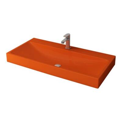 Bocchi Scala Arch Tezgah Üstü Lavabo 100 cm Parlak Turuncu 1079-012-0126 - BOCCHI