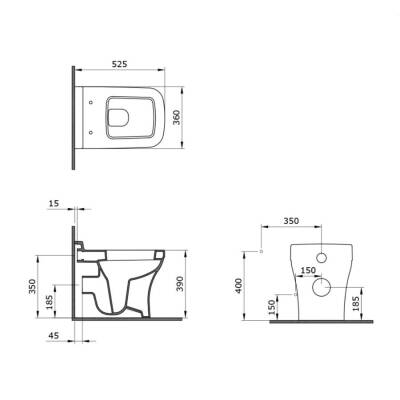 Bocchi Scala Arch Yerden Tek Klozet Parlak Kırmızı 1249-019-0128 - BOCCHI (2)