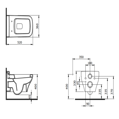Bocchi Scala Asma Klozet Mat Petrol Mavisi - BOCCHI (1)
