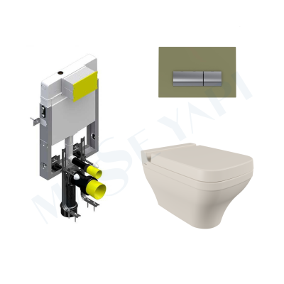 Bocchi Scala Asma Klozet -Mat Yasemin Set ( Kapak Dahil ) + Gömme Rezervuar Seti - BOCCHI