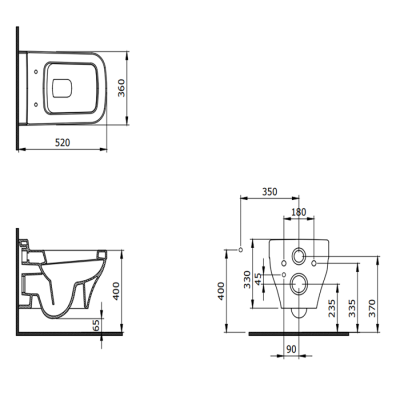 Bocchi Scala Asma Klozet Parlak Burgonya Bordosu - BOCCHI (1)