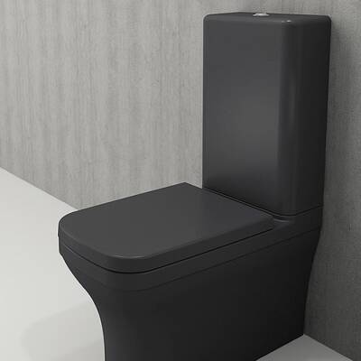 Bocchi Scala Duvara Tam Dayalı Rimless Klozet Mat Antrasit (Rezervuar ve Kapak Hariç) 1480-020-0128 - BOCCHI (1)