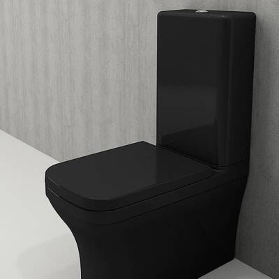 Bocchi Scala Duvara Tam Dayalı Rimless Klozet Parlak Siyah (Rezervuar ve Kapak Hariç) 1480-005-0128 - BOCCHI (1)