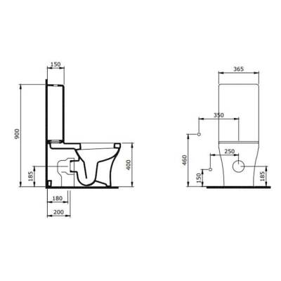 Bocchi Scala Rezervuar Mat Yasemin (Klozet Hariç) 1134-007-0120 - BOCCHI (2)