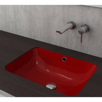 Bocchi Scala Tezgah Altı Lavabo Parlak Kırmızı 1006-019-0125 - BOCCHI