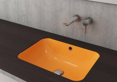 Bocchi Scala Tezgah Altı Lavabo Parlak Mandalina Sarısı 1006-021-0125 - BOCCHI