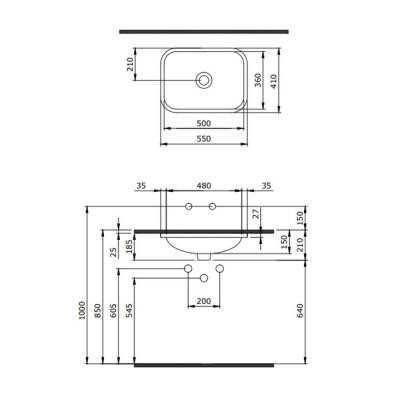 Bocchi Scala Tezgah Altı Lavabo Parlak Mandalina Sarısı 1006-021-0125 - BOCCHI (1)