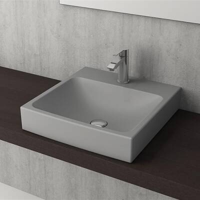 Bocchi Scala Tezgah Üstü Lavabo 48 cm Mat Gri 1076-006-0126 - BOCCHI (1)