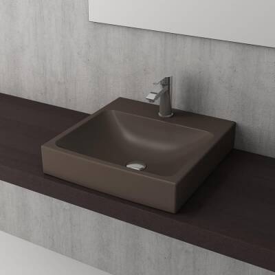 Bocchi Scala Tezgah Üstü Lavabo 48 cm Mat Kahverengi 1076-025-0126 - BOCCHI