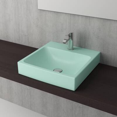 Bocchi Scala Tezgah Üstü Lavabo 48 cm Mat Mint Yeşil 1076-033-0126 - BOCCHI (2)
