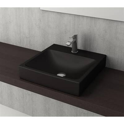 Bocchi Scala Tezgah Üstü Lavabo 48 cm Mat Siyah 1076-004-0126 - BOCCHI (1)