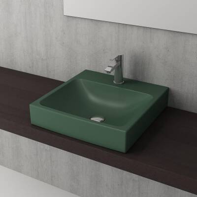 Bocchi Scala Tezgah Üstü Lavabo 48 cm Mat Yeşil 1076-027-0126 - BOCCHI