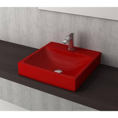 Bocchi Scala Tezgah Üstü Lavabo 48 cm Parlak Kırmızı 1076-019-0126 - BOCCHI (1)