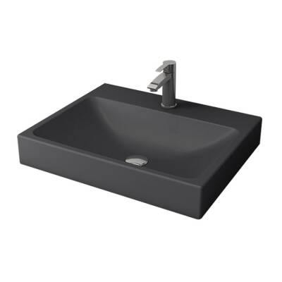 Bocchi Scala Tezgah Üstü Lavabo 60 cm Mat Antrasit 1077-020-0126 - BOCCHI