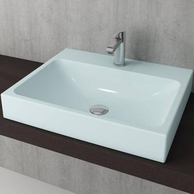 Bocchi Scala Tezgah Üstü Lavabo 60 cm Mat Buz Mavi 1077-029-0126 - BOCCHI
