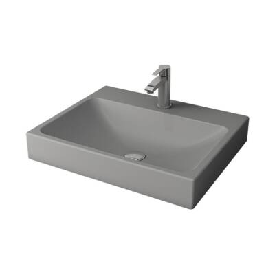 Bocchi Scala Tezgah Üstü Lavabo 60 cm Mat Gri 1077-006-0126 - BOCCHI