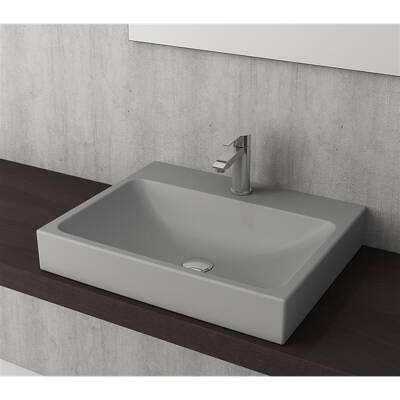 Bocchi Scala Tezgah Üstü Lavabo 60 cm Mat Gri 1077-006-0126 - BOCCHI (1)