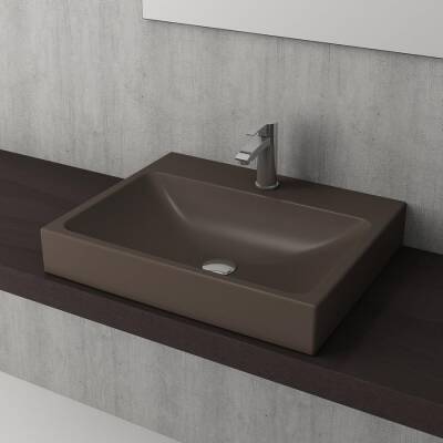 Bocchi Scala Tezgah Üstü Lavabo 60 cm Mat Kahverengi 1077-025-0126 - BOCCHI